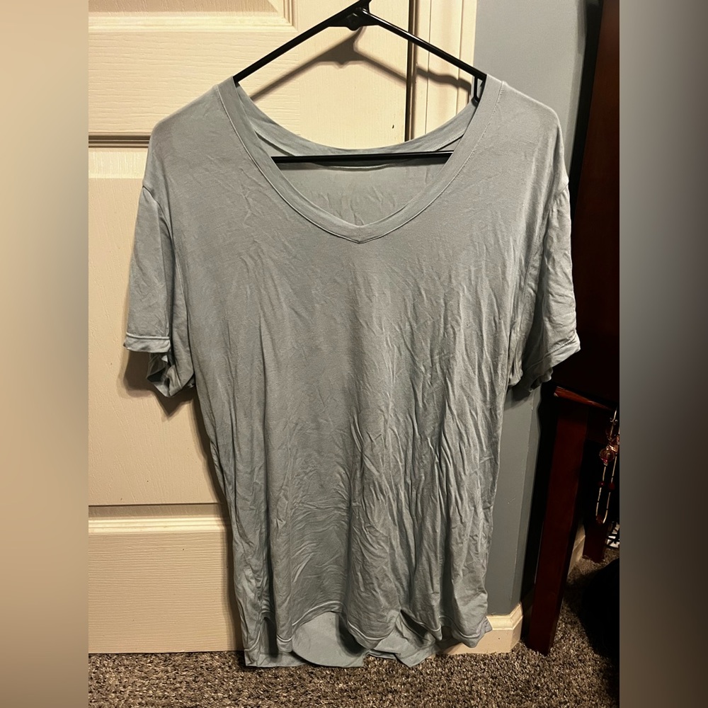 ZYIA Light Teal Classic V Neck